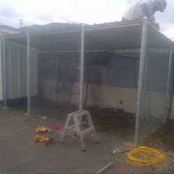 7 ft high with roof to make a shed new commercial chain link fencing